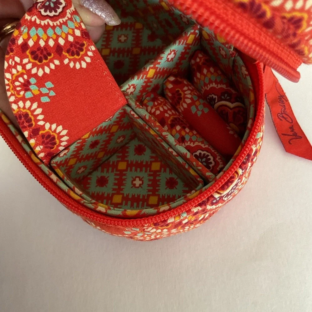 Retired Vera Bradley Coral Travel Jewelry box Case